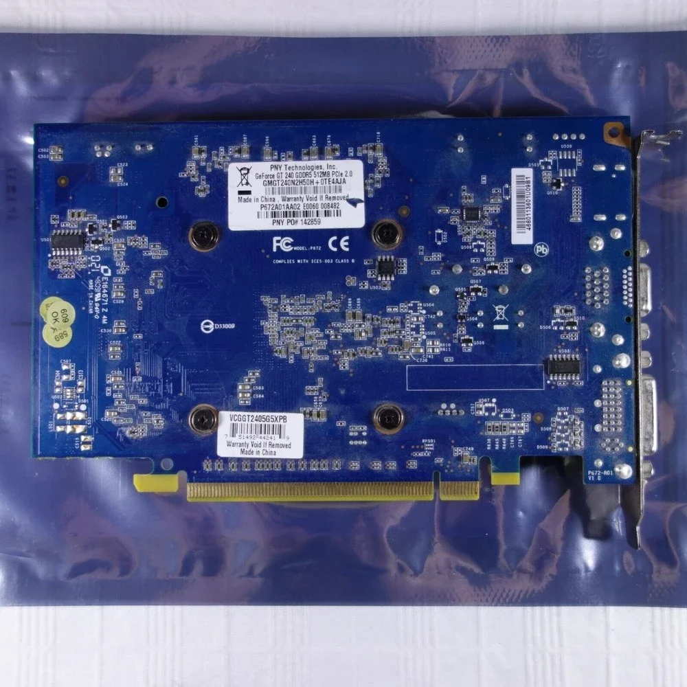 PNY Verto GeForce GT 240 GDDR5 512MB PCIe 2.0 Video Graphics Card TESTED WORKING
